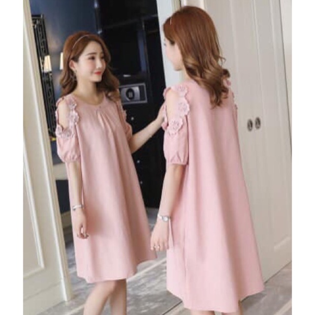 Đầm bầu công sở , váy bầu , đầm bầu, đầm bầu dáng suông kết hoa vai. [ CÒN HÌNH LÀ CÒN HÀNG ]