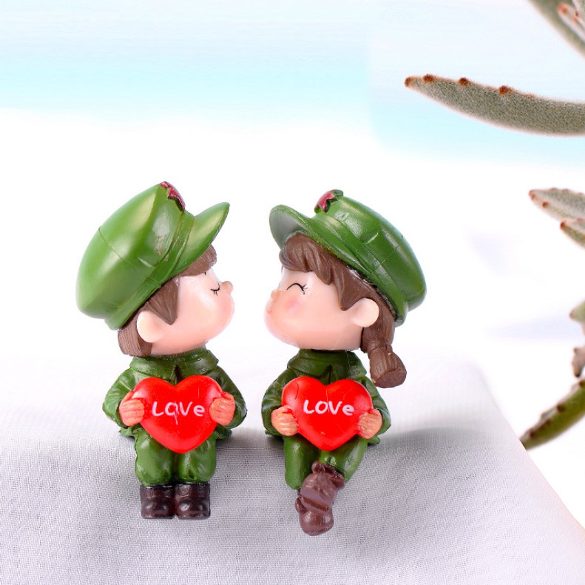 Tượng Trang Trí  Cặp Đôi Tình Yêu Người Lính Cực Dễ Thương Làm Quà Tặng, Trang Trí, Lưu Niệm
