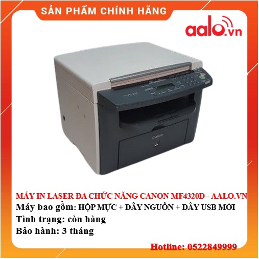 MÁY IN LASER ĐA CHỨC NĂNG CANON MF4320D ĐÃ QUA SỬ DỰNG - AALO.VN