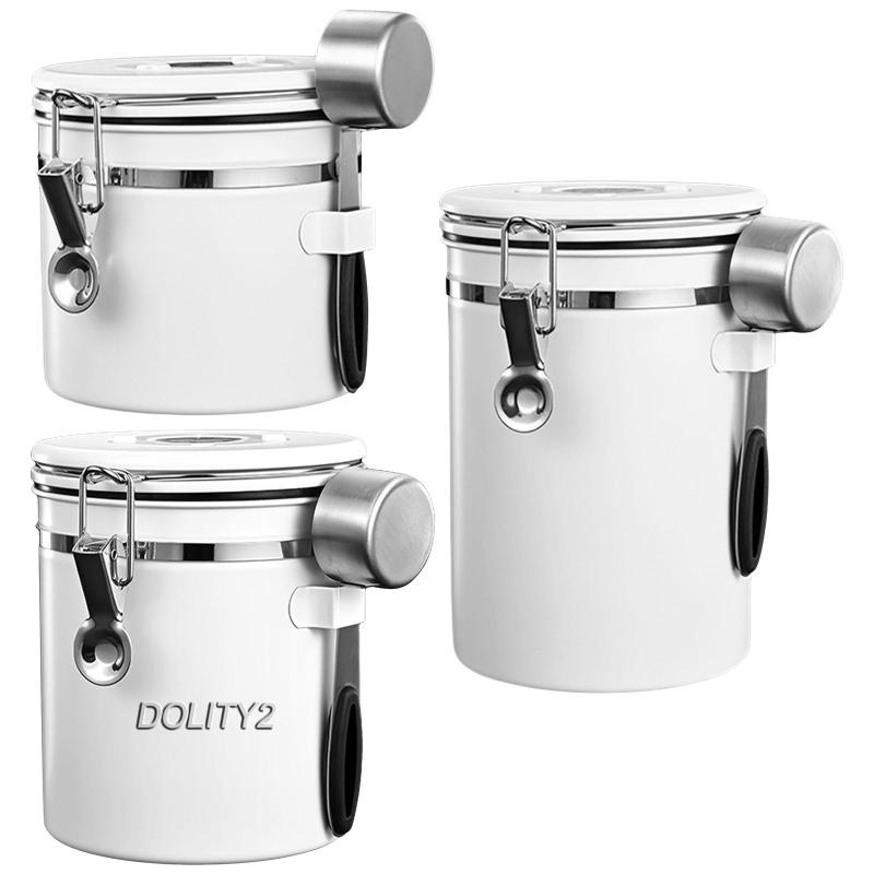 Hộp đựng hạt cafe có nắp đậy kín khí có muỗng bằng thép không gỉ