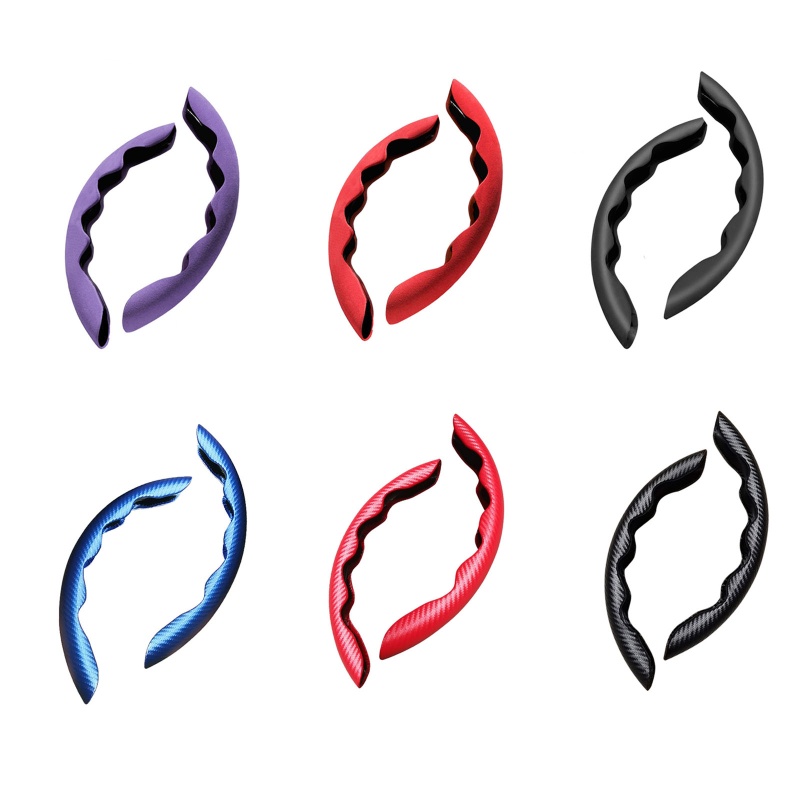 Bộ 2 Miếng Dán Trang Trí Bánh Xe Hơi Bằng Sợi Carbon Thoáng Khí Chống Trượt