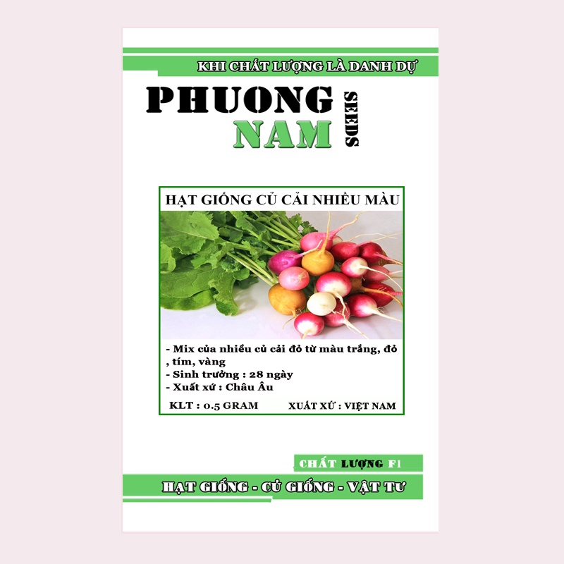 0.5 GRAM - HẠT GIỐNG CỦ CẢI CHERRY MIX