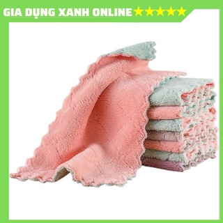 Khăn lau bếp đa năng tiện dụng 2 mặt siêu thấm hút lau đĩa bát khăn lau bếp kháng khuẩn