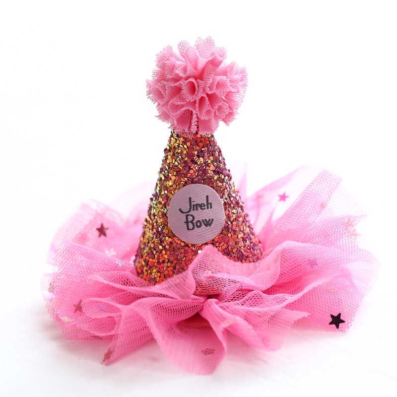 Cái tóc cho bé kiểu mũ sinh nhật