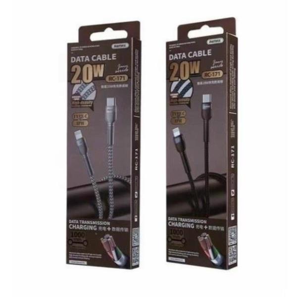 Dây Sạc Nhanh IPRemax RC-171 TypeC to ,PD 20W,ChIPE-marker,Dài 1m,Chống Sạc Quá Tải,Chống Gãy Cáp