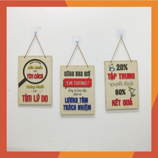 Bảng Gỗ Khẩu Hiệu Tạo Động Lực