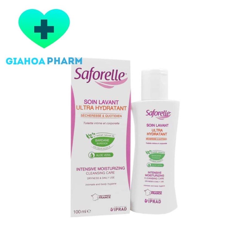 Saforelle Intensive Moisturizing Cleansing Care - Dung dịch vệ sinh phụ nữ tăng cường dưỡng ẩm, cho da, niêm mạc khô