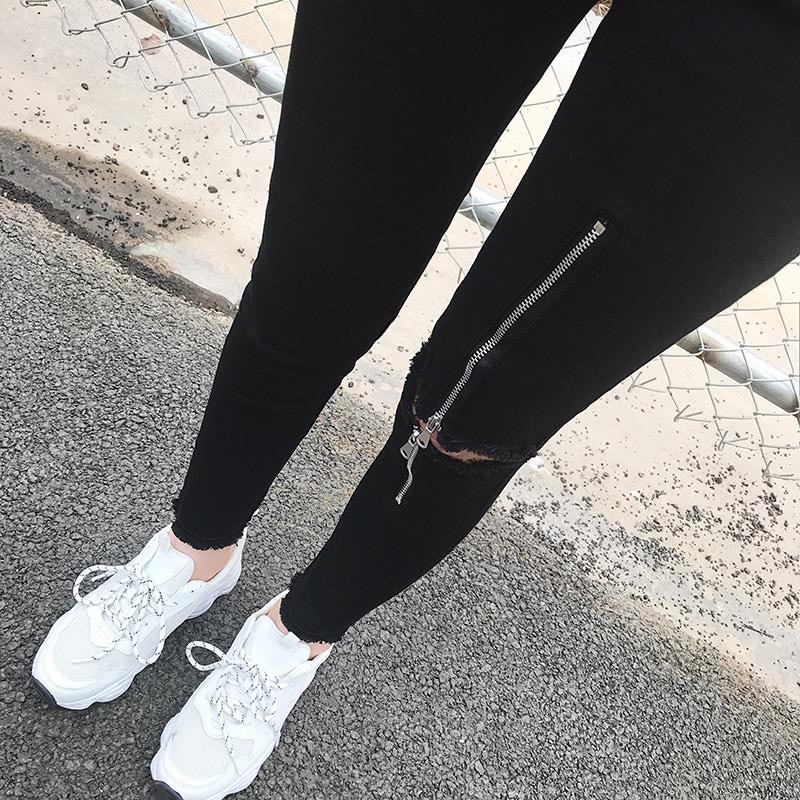 Quần Đen Kéo Khoá Gối Siêu HOT