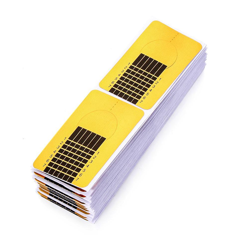 CACTU Bộ 50 / 100 Khuôn Đắp Nối Dài Móng Tay Kiểu Pháp Dễ Sử Dụng