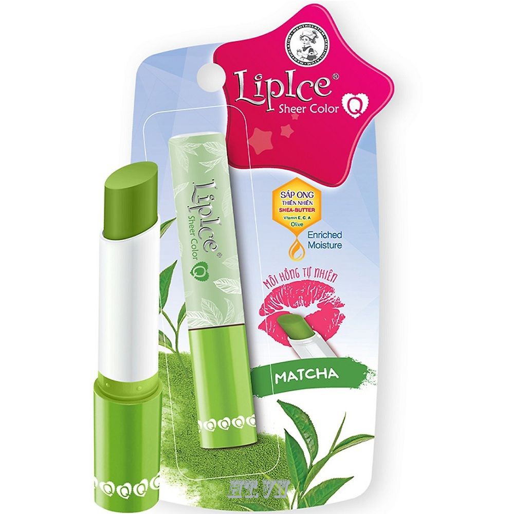 Son Dưỡng Lipice Sheer Color Q 2.4g Matcha Hương Trà Xanh Chuẩn Hãng.