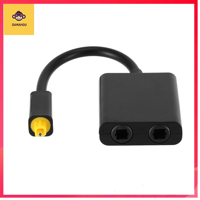 Cáp âm thanh quang Toslink màu đen Bộ chuyển đổi kỹ thuật số 1 trong 2 Out Splitter