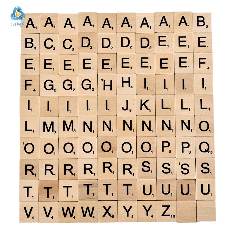 100 Ký tự chữ cái ABC tiếng Anh bằng gỗ tiện dụng