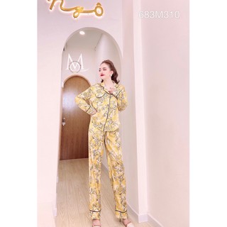 Đồ bộ tay dài lụa cao cấp Mai Ngô