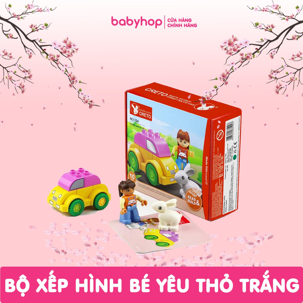 Bộ Xếp Hình Creto An Toàn Cho Bé: Chủ đề Bé Yêu Thỏ Trắng