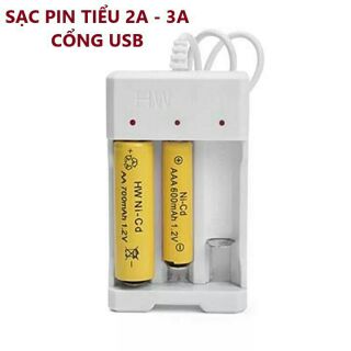 Bộ Sạc pin tiểu 2A/3A đa năng cáp USB