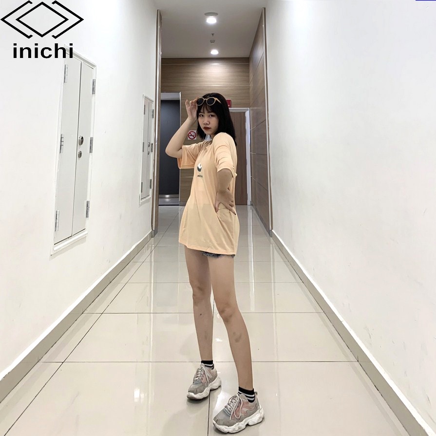 Áo thun tay lỡ INICHI A635 form rộng oversize nam nữ áo phông unisex