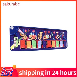 Sakurabc Sàn trẻ em Bàn phím đàn piano Mat Kid Musical Dance Chơi trò chơi vui nhộn Đồ chơi