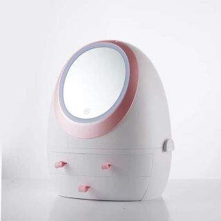 kệ đựng mỹ phẩm quả trứng có đèn Led