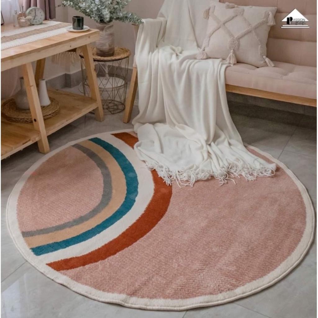 Thảm Tròn Lông Cừu, Thảm Trải Sàn, Decor , Mềm Mại Hàng Nhập Khẩu Cao Cấp Hình Ngộ Nghĩ Cho Bé yêu,