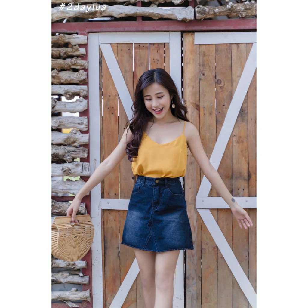 Áo 2 dây Hàn Quốc ♥️ Áo hai dây kiểu dáng ulzzang, áo 2 dây voan nhiều màu ♥️ Áo 2 dây hot hit dễ phối - NhimShop HD08 | BigBuy360 - bigbuy360.vn