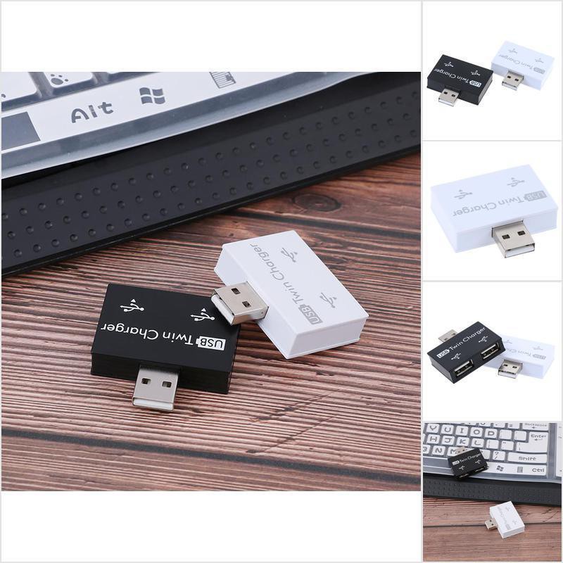 Fantastictrip 1-to-2 port usb 2.0 male usb dual splitter hub cord adapter converter