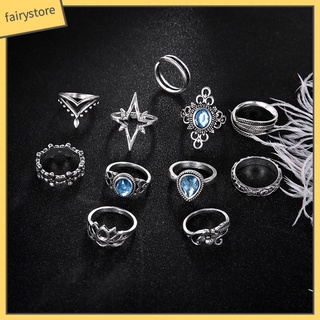 _Set 11 nhẫn đính đá phong cách cổ điển