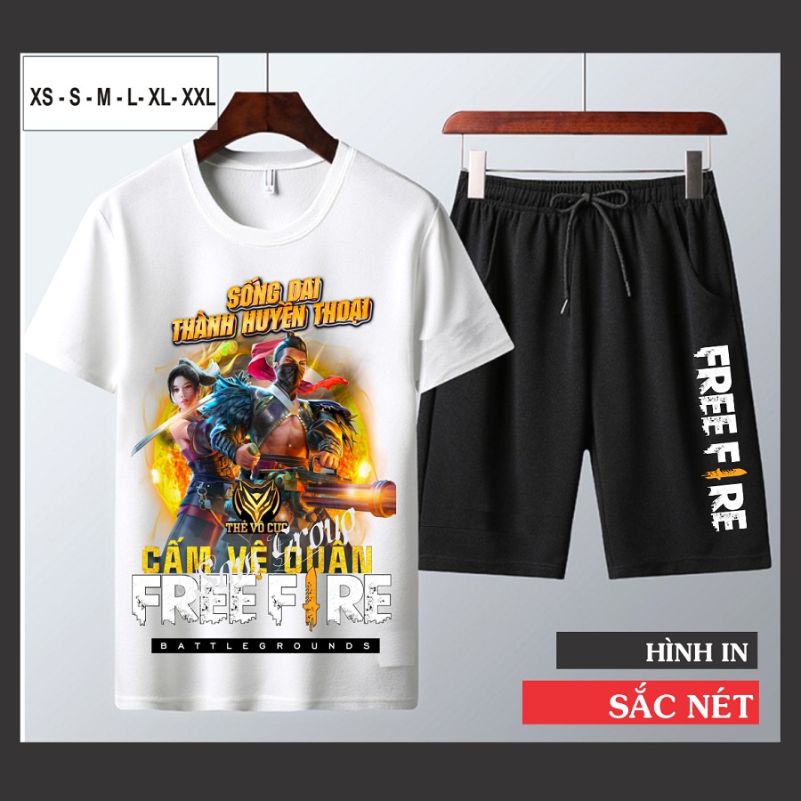 [ ĐỦ SIZE ] Bộ Nam Hè Free Fire Cổ Tròn Cotton Chất Cực Đẹp Thẻ Vô Cực Mùa 24