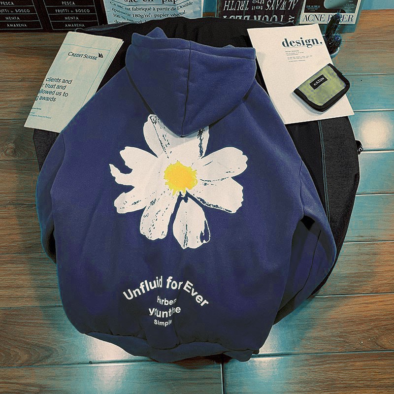 Áo Nỉ Hoodie Dành cho nam và nữ in hình bông cúc siêu hot - Nỉ Loại 1 Form 70kg | BigBuy360 - bigbuy360.vn