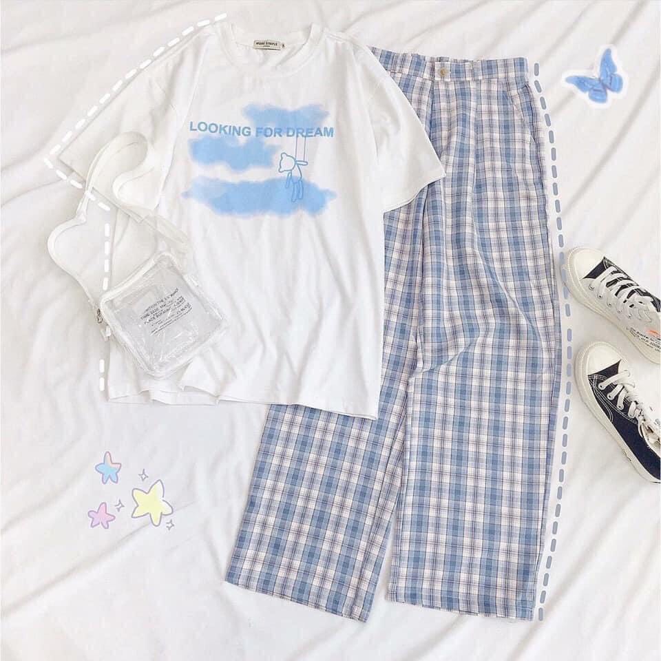 Áo thun tay lỡ Unisex - Áo Phông dáng rộng nam nữ in hình mây Đen | Trắng | BigBuy360 - bigbuy360.vn