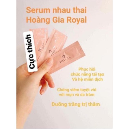 [RẺ VÔ ĐỊCH] Tinh chất Serum Nhau Thai Cuống Rốn Hoàng Gia Royal (1 gói lẻ) dưỡng da cấp ẩm thải độc