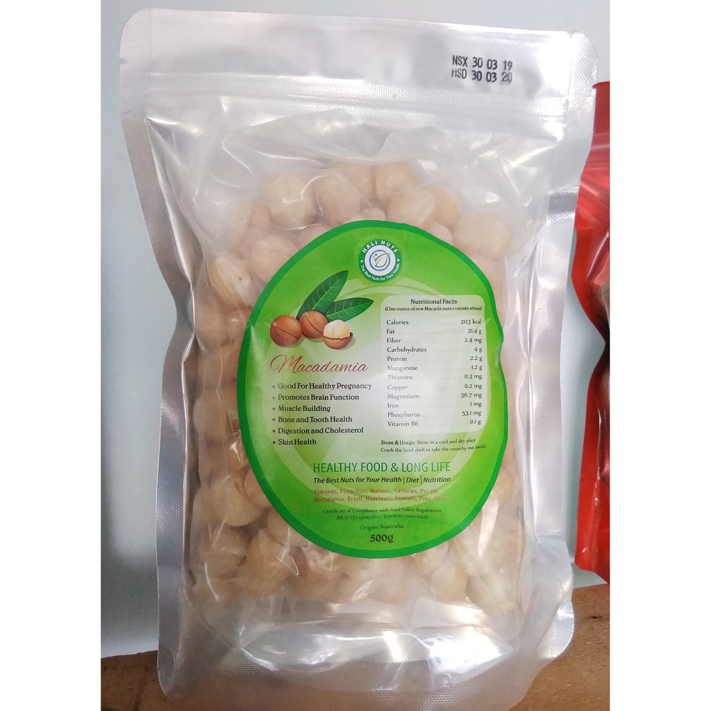 Nhân Macca Úc Cao Cấp HALI NUTS 500gr - GIÁ SẬP SÀN MÙA HÈ NÀY