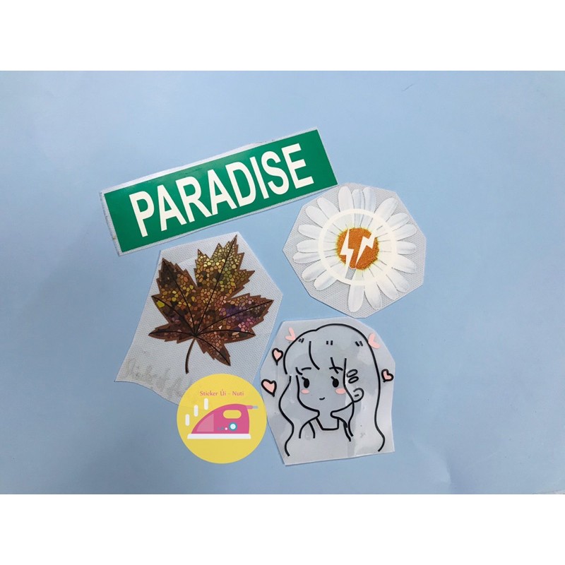 Miếng dán ủi quần áo (combo 4 hình -kích thước logo ngực)