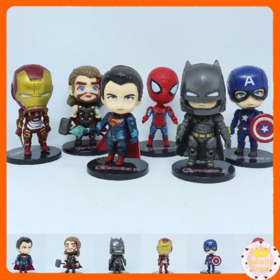 SET 6 AVENGER - DC KUTE CHI BI CAO 12CM INFINY DECOR