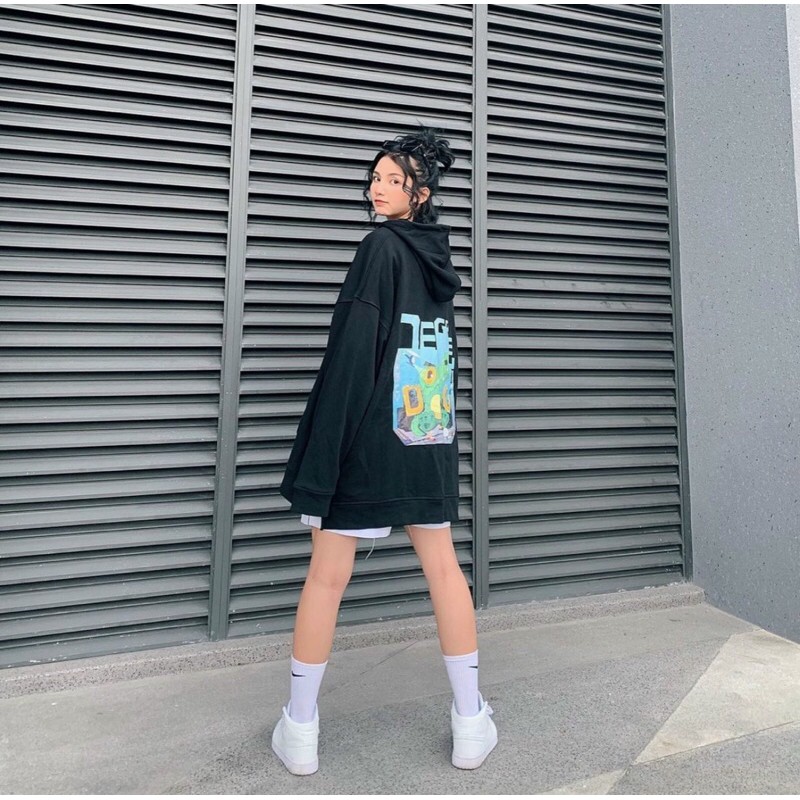 Áo Khoác Nỉ Không Dây Kéo Unisex, Áo Khoát Thun In Hình Cá Sấu Cute Phô Mai Que Cho Nam-Nữ | BigBuy360 - bigbuy360.vn