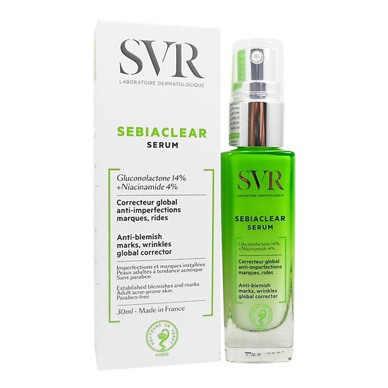 Serum SVR Sebiaclear Serum 30ml Giảm Mụn, Thông Thoáng Lỗ Chân Lông, Làm Mềm Mịn Da