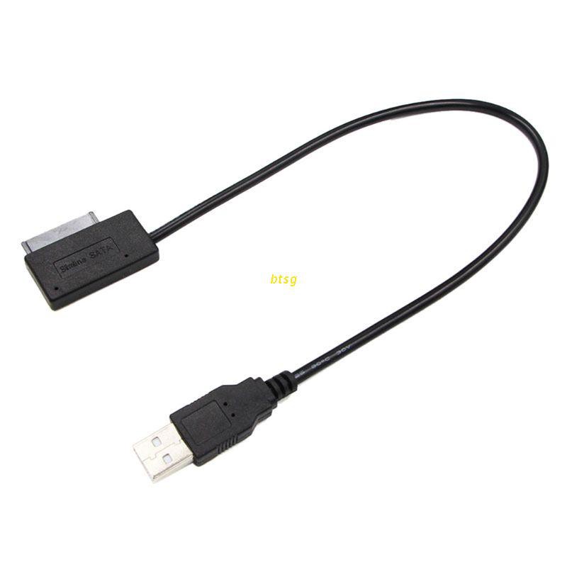 Dây Cáp Chuyển Đổi Dữ Liệu Cd / Dvd Rom Usb 2.0 Mini Sata Ii 7 + 6 13pin Cho Notebook