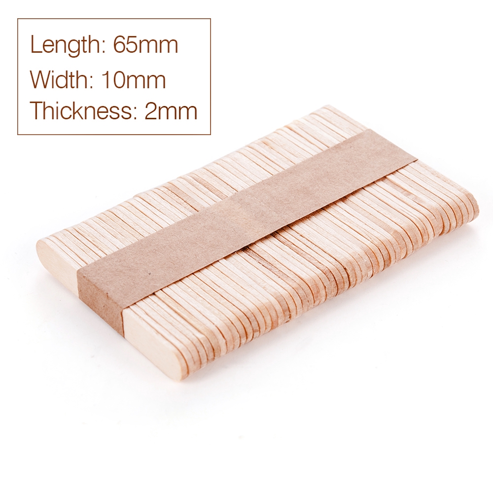 Set 50 que gỗ làm kem thủ công tiện lợi