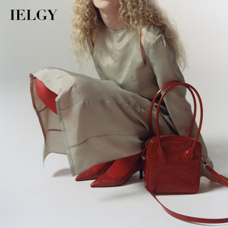 Túi đeo chéo IELGY hình vuông cỡ nhỏ thiết kế đơn giản dễ phối đồ thời trang cho nữ