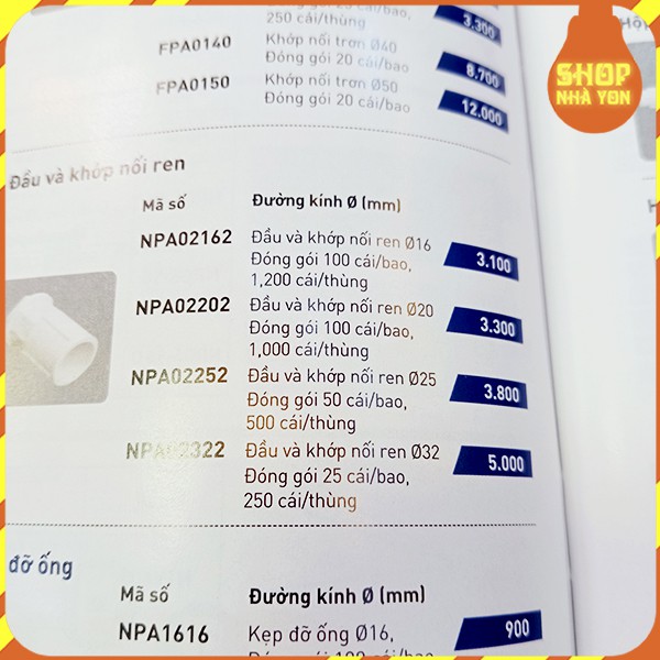 Đầu và khớp nối có ren cho ống luồn dây điện phi 16, 20 và 25 Nanoco