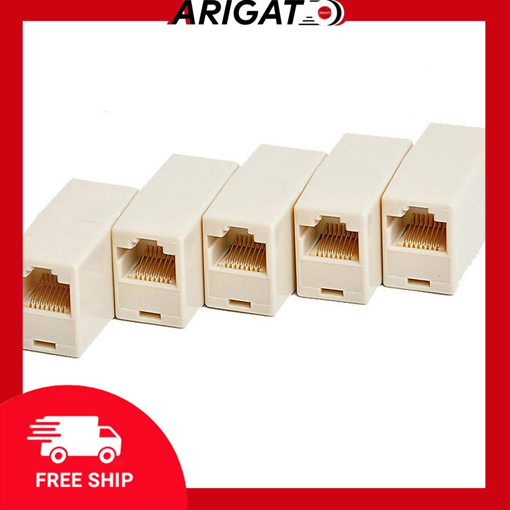 Đầu Nối Dây Mạng Rj45 ( 5 Cái ). Đầu Nối Mạng 1/1 Arigato Bảo Hành 12 Tháng