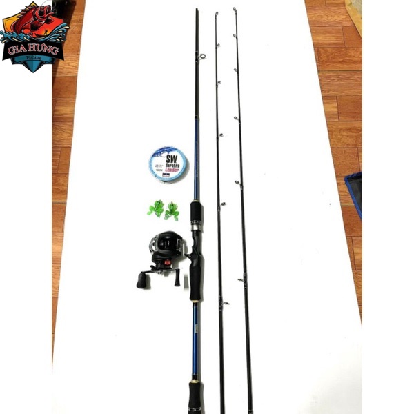 Bộ cần câu lure ngang shimano fishing of catch và máy ngang LV201.  cần gồm 2 ngọn M và ML, chất liệ