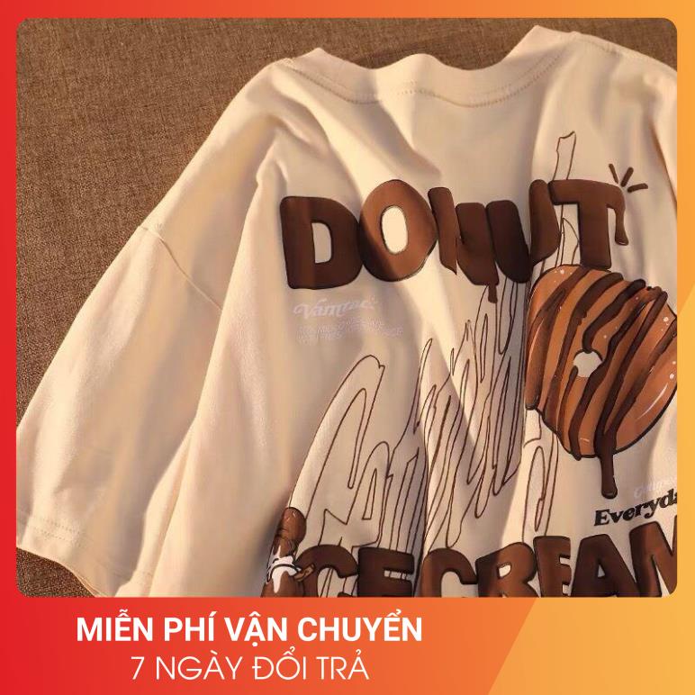 Áo Thun Bánh Donut 3158 24AP Nữ [FREESHIP]  Phông form rộng tay lỡ in hình phong cách vintage cá tính Ulzzang