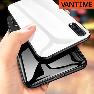 Ốp điện thoại Samsung Galaxy A70 nhựa cứng mặt kính thời trang