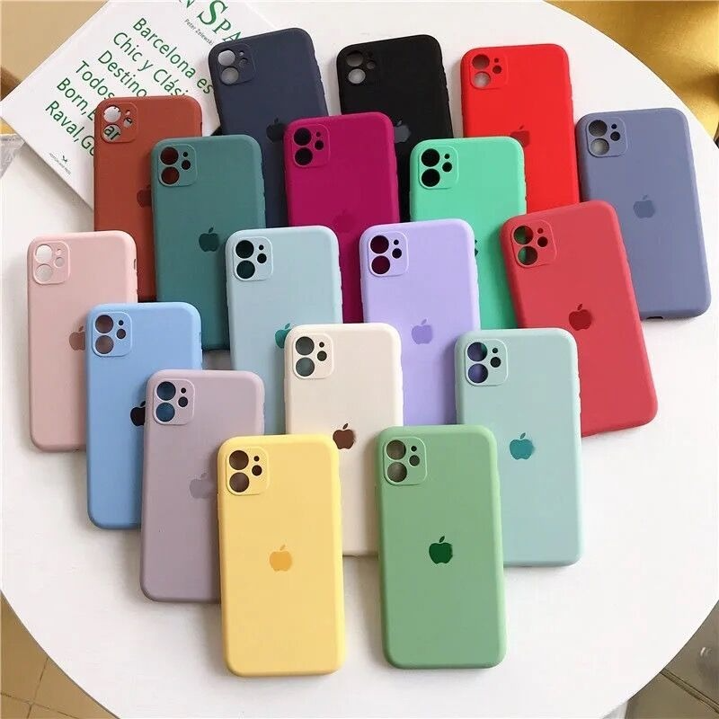 Ốp Lưng Silicone Màu Trơn Đơn Giản Cho Iphone 6 6s 7 8 Plus 1: 1