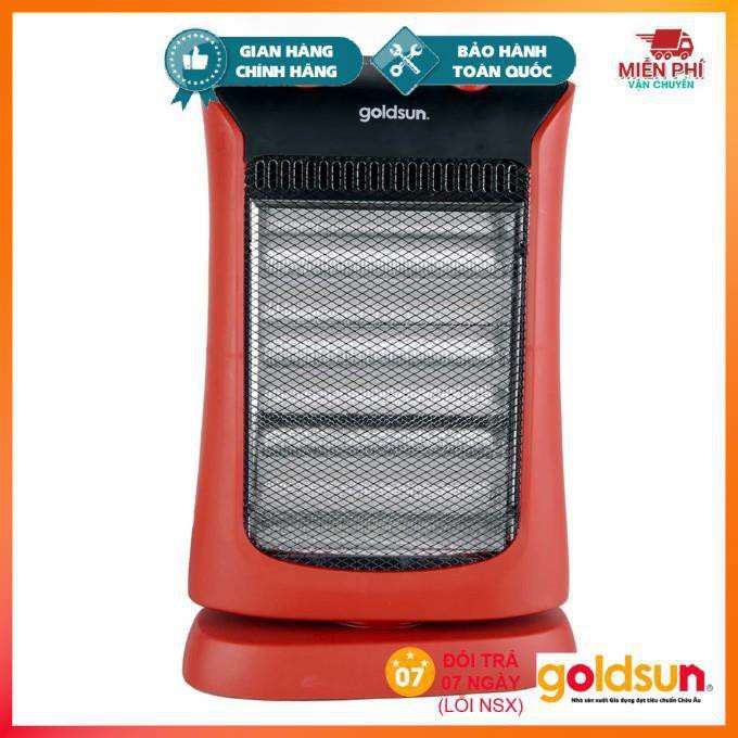 Đèn Sưởi 2 Bóng Halogen GOLDSUN GHLH-2002, Máy Sưởi Halogen GOLDSUN Tốc Độ Làm Ấm Nhanh Tỏa Nhiệt Đều