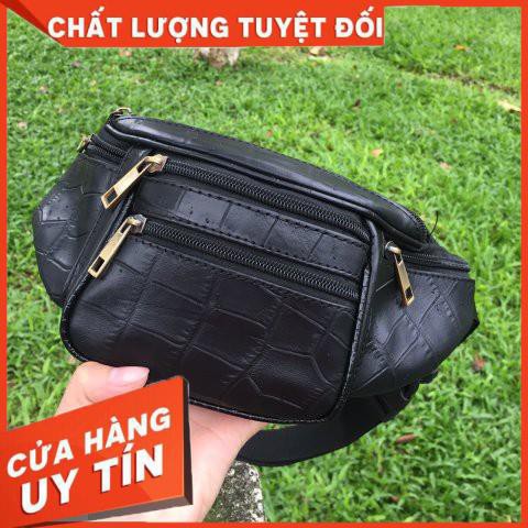 Túi Đeo Chéo Trước Bụng Da Bò , Túi Bao Tử Da Bò 100% MS : #005.