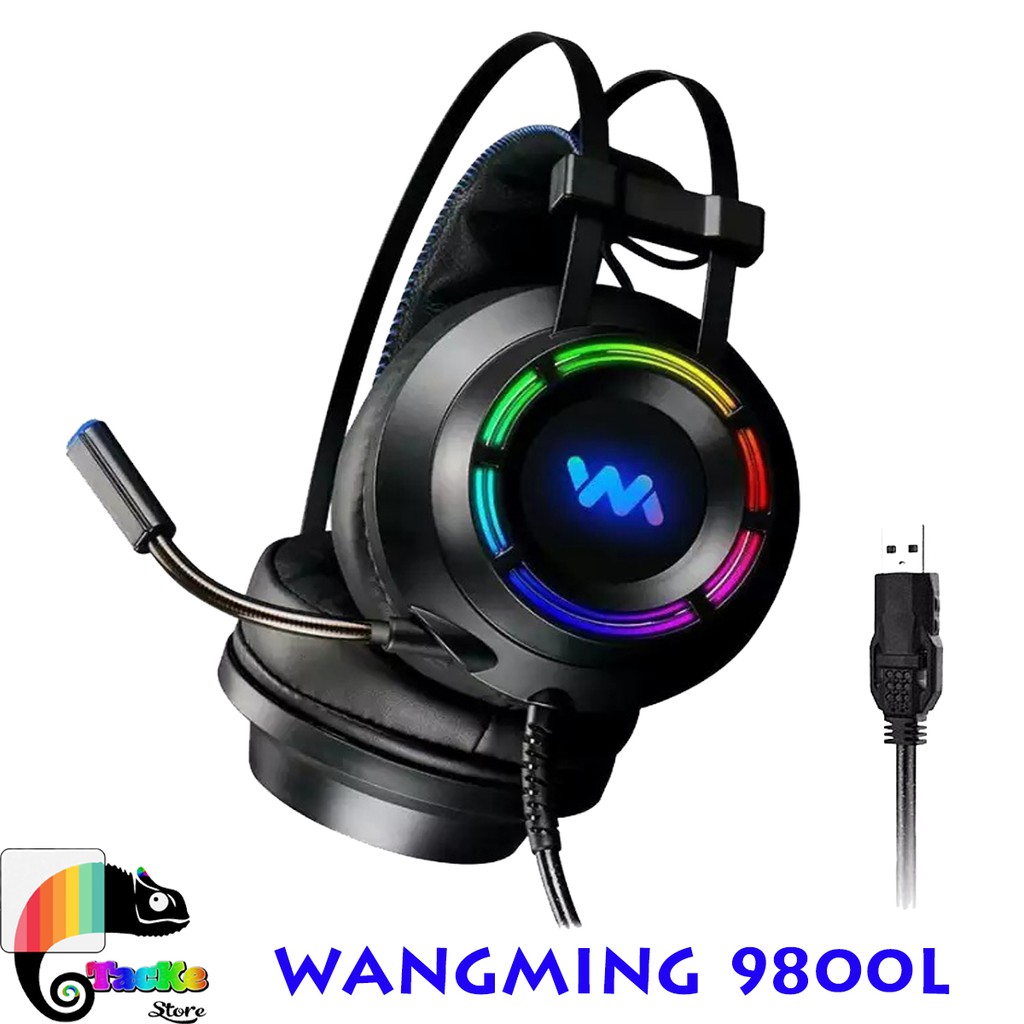 Tai nghe Game Thủ, có Mic, Wang Ming 9800L Chuyên game RGB, Tai Nghe Gaming I Gaming Headphone WangMing 9800L RGB LED