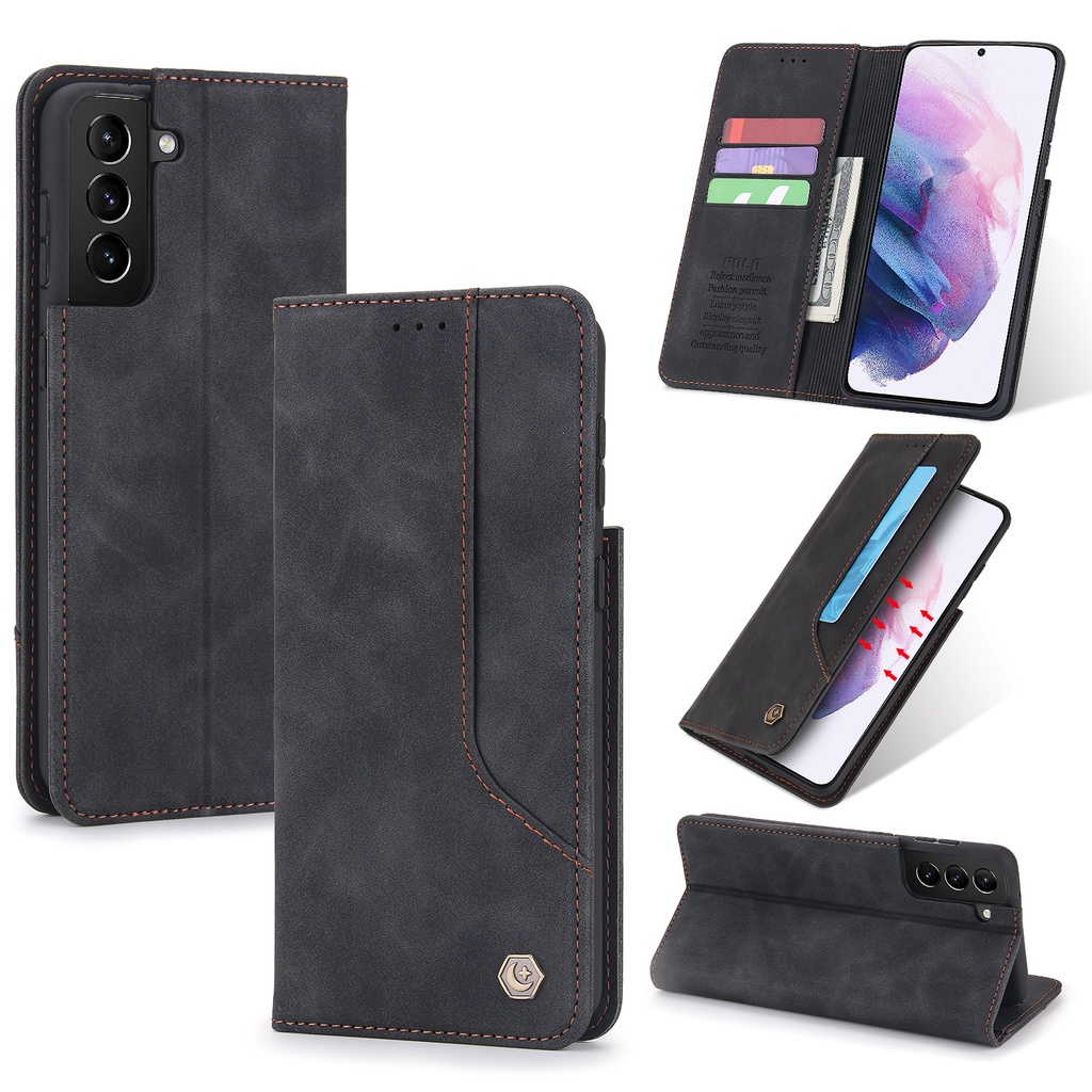 Case for Samsung Galaxy S21 Ultra 5G / S21+ 5G / S21 FE 5G /S21 5G Ốp Điện Thoại Bằng Da Dành Cho