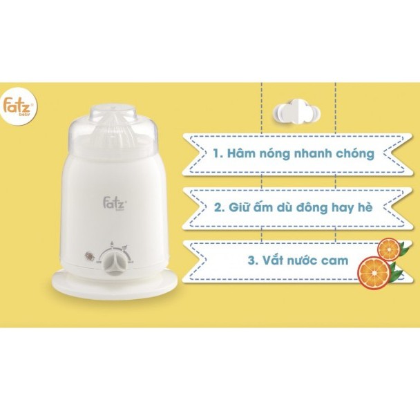 [có nowship][BH12th]Máy hâm sữa 4 chức năng chính hãng Fatz Baby FB3002SL - mono 2