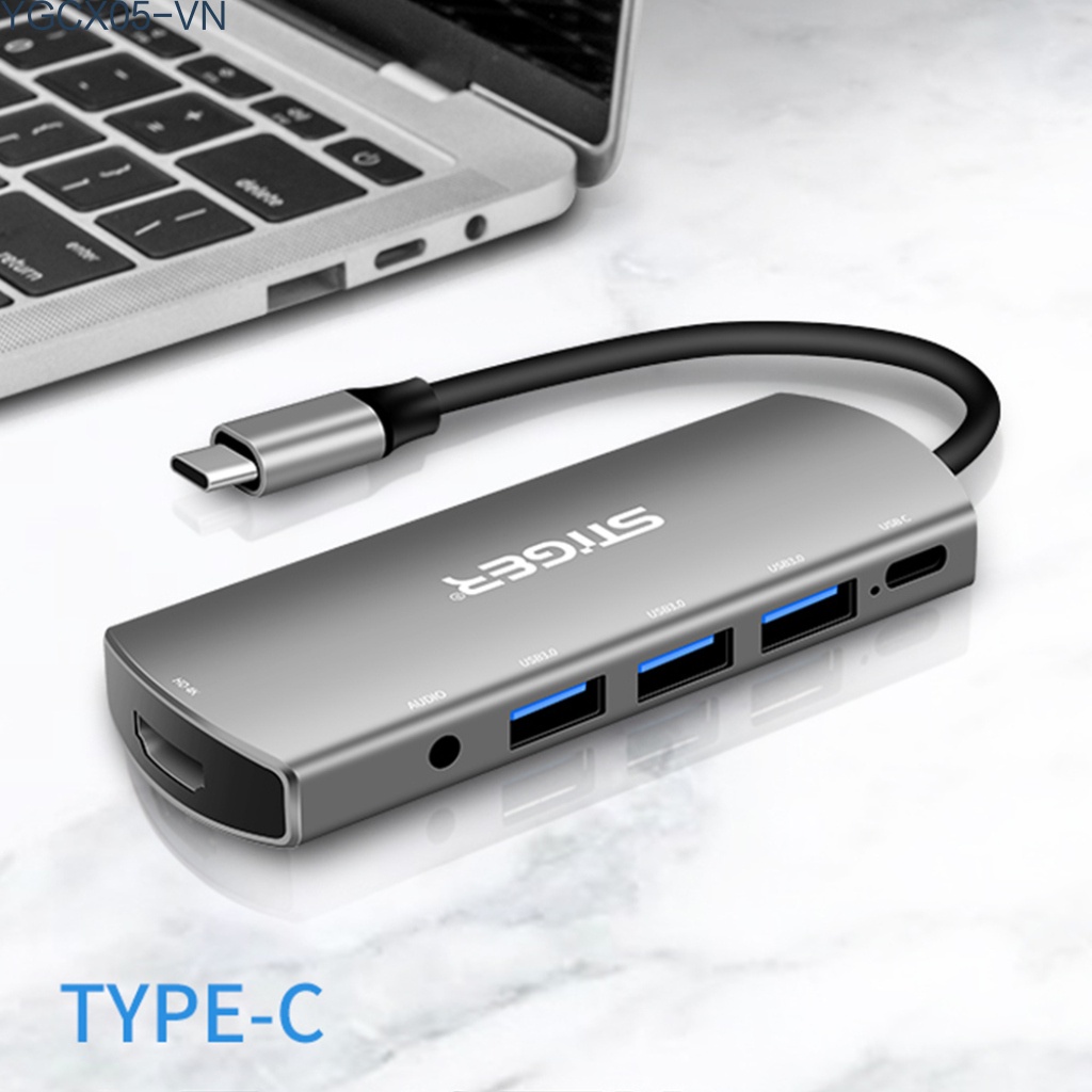 Bộ Chia Cổng Usb Type-C Sang 4k Hdmi 3 Cổng Usb 3.0 6 Trong 1 Tiện Dụng Cho Macbook Pro Air | BigBuy360 - bigbuy360.vn